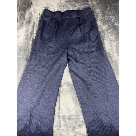 ST. JOHN BASIC Size 8‎ Navy Blue Santana Knit Elastic Waist Pants Trousers EUC - Picture 1 of 10